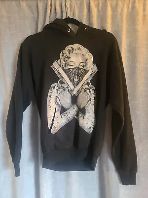 Marilyn Monroe Tattoo Guns Hoodies Sweatshirt Womens Small. • $15.99