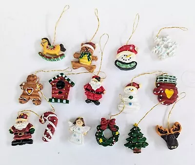 Set/15 Unique Miniature Resin Christmas Ornaments  1   • $7