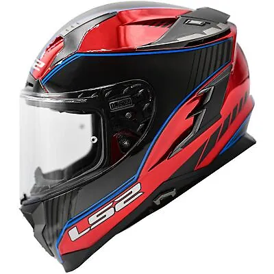LS2 Challenger GT Boss Motorcycle Helmet W/Inner Drop Down Shield Gloss Red • $163.54