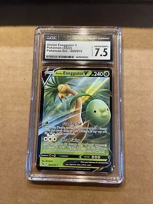 Alolan Exeggutor V Pokémon GO CGC 7.5 NM+ #005 • $10