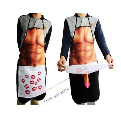 Sexy Muscle Man  Prank Gag Dirty Pxx Apron Novelty Cooking Grilling BBQ • $24.88