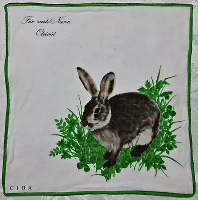 Handkerchiefs Vintage Authentic Ciba Rabbit Cotton 11  • £12.93