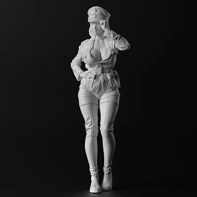 1/24 Pinching Waist Posture Officer Resin Unpainted Figure Model Unassembled Toy • £25.19
