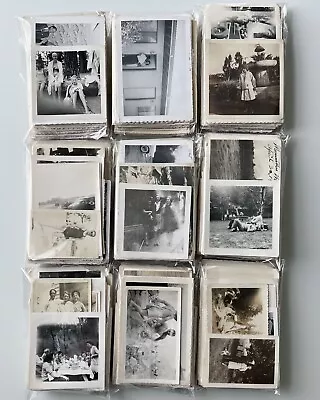 Vintage Photo Lot Of 100 Random JUNK B&W And Sepia Snapshots Old Photos • $16.45