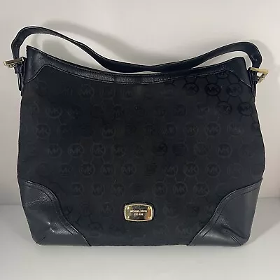 MICHAEL KORS MEDIUM MILLBROOK TOTE BLACK W LEATHER TRIM Shoulder Bag • $40