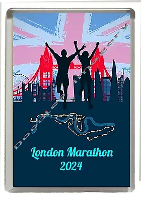 London Marathon 2024 Fridge Magnet Jumbo 90mm X 60mm Size • £3.90