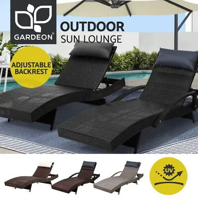 $143.95 • Buy Gardeon Sun Lounger Wicker Lounge Day Bed Sofa Patio Outdoor Setting Furniture