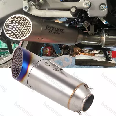 340mm Motorcycle Exhaust Muffler For Kawasaki Honda Grom Bee Nest Shape Blue Tip • $76.26