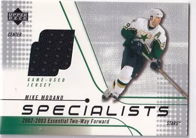 02/03 Ud Upper Deck Mike Modano Specialists Game Jersey • $0.72