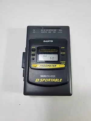 Vintage Sanyo Sportable Cassette Player Pedometer Bassxpander SPT1000 • $40