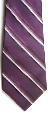 Men's Michael Kors Diagonal Striped Design Tie 100% Silk Purple • $9.99