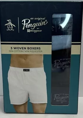 Penguin By Munsingwear Men's Ultimate Cotton Stretch 3 Pack Boxer Briefs Size S • $15.97