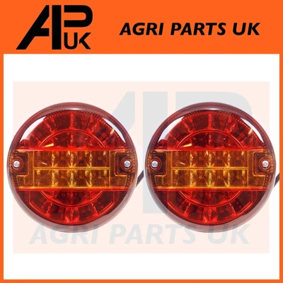 $52.78 • Buy 2 LED 12V Round Rear Combination Brake Tail Indicator Light Lamp Tractor Trailer