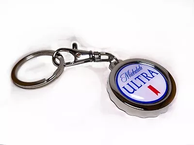 MICHELOB ULTRA Beer Can Bottle Cap Opener Key Chain / Key Ring Handmade • $9.95