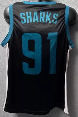 San Jose Sharks/Golden State Warriors Mash Up Basketball Jersey Mens Sz: M -Used • $20