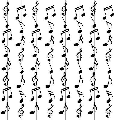 12 PCS Banners Music Themed Party Decorations Hanging Swirls Musical Note • $20.57