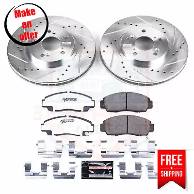 Powerstop K2292-26 Front Brake Disc And Pad Kit For 2008-2010 Honda Accord EX • $293.99