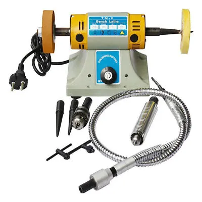 TM-2 Jewelry Rock Polishing Grinding Buffer Machine Electric Bench Lathe 350W Y • $125