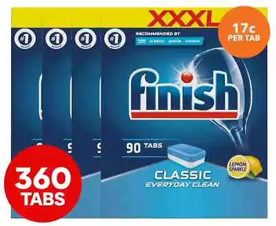 $69.48 • Buy 4 X 90pk Finish Powerball Classic Dishwasher Tabs Lemon Sparkle Bulk Packs