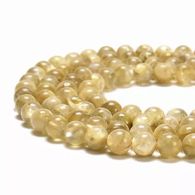 $33.49 • Buy Natural Yellow Lepidolite Smooth Round Beads Size 10mm 15.5'' Strand (10mm)