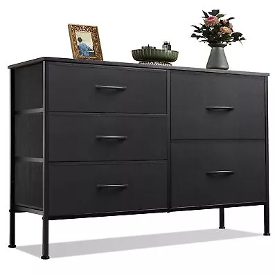 Dresser For Bedroom With 5 Drawers Wide Bedroom Dresser With Drawer Organize... • $95.57