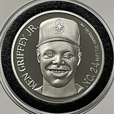 Ken Griffey Jr. Seattle Mariners MLB Coin 1 Troy Oz .999 Fine Silver Round Medal • $59.99