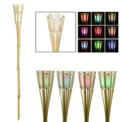 £14.99 • Buy Citronella Scented Garden Candle Torch Colour Changing LED Outdoor Set Of 2