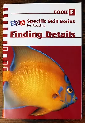 $10.99 • Buy SRA: Specific Skill Series For Reading: Finding Details (Book F) Grade Level 6