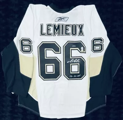 Mario LEMIEUX Signed Pittsburgh Penguins  12-16-05  LAST GAME Jersey *VERY RARE* • $6666