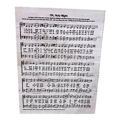 P. Graham Dunn Wood Block Hymn Oh Holy Night Sheet Music Christmas Decor • $18