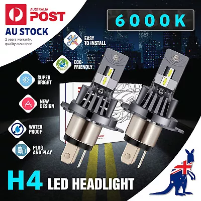 H4 9003 2000w 300000lm Led Headlight Kit Lamp Bulbs Globes High Low Beam Upgrade • $37.33