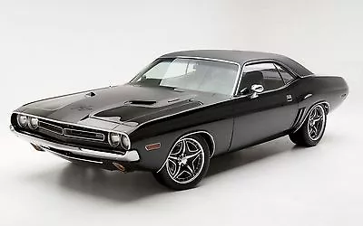 1971 DODGE CHALLENGER POSTER BLACK 24 X 36 INCH MUSCLE CAR • $23.99