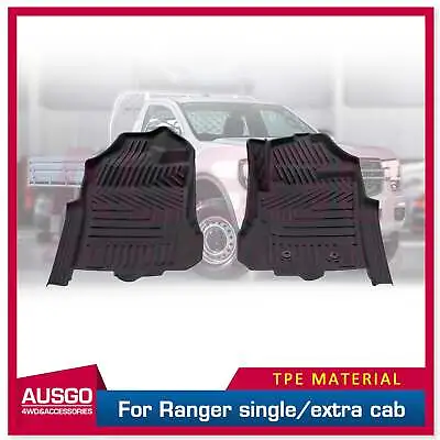 AUSGO TPE Floor Mats For Ford Ranger Single / Extra Cab Next-Gen All-New 2022+ • $183.99