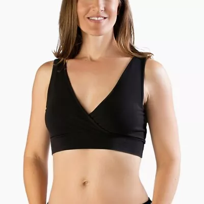 Kindred Bravely Organic Cotton Nursing & Sleep Bra - Black- Size XL • $20.49