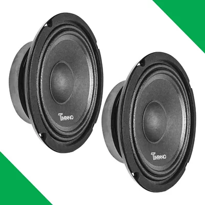 (2) 6.5  Midbass Timpano 600w Tpt-mb6-4 Slim 4 Ohm Car Pro Audio Speakers - Pair • $49.90