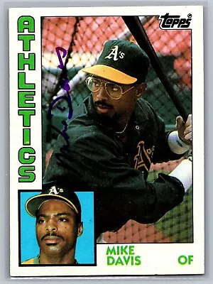 1984 Topps #558 Mike Davis Oakland Athletics Auto Autograph READ DESCRIPTION • $8.99