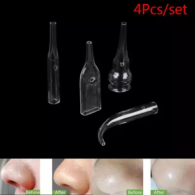 4Pcs/Set Blackhead Removal Glass Pipes Face Pore Cleanser Vacuum Extractor Tube! • $4.89