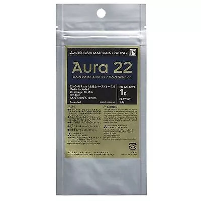 Mitsubishi PMC Aura 22 Precious Metal Clay Gold Art Clay Paste 1g Gold Slip • $231.99