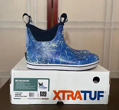 Xtratuf Men's Ankle Deck Boot Mossy Oak Blue Coastal Inshore SZ 9 NEW IN BOX • $64.95