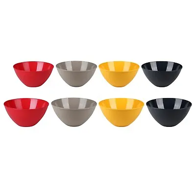 Large Plastic Mixing Bowl 3L / 5L Round Salad Serving Baking Bowl Grey/Taupe/Red • £7.45