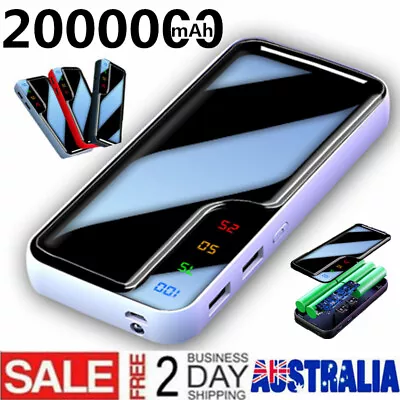 $13.99 • Buy Portable 2000000mAh Power Bank Dual USB Backup Battery Charger For Mobile Phone