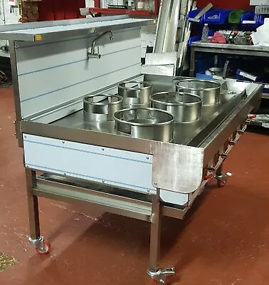 £3599 • Buy Wok Cooker HEAVY DUTY 5 Burner 3+2  Chinese/ Thai Commercial Gas Cooker.