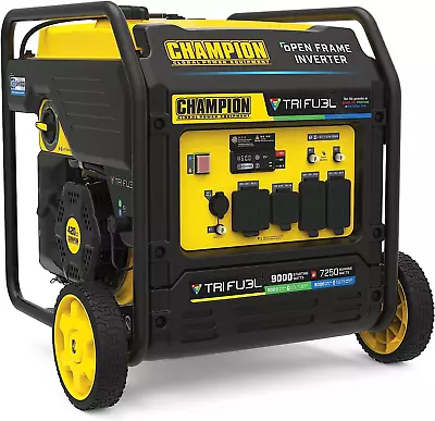 Champion 9000-W Tri-Fuel Gas Inverter Generator With Electric Start CO Sensor • $1829.37