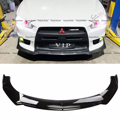 For Mitsubishi Eclipse Universal Front Bumper Lip Spoiler Splitter Glossy Black • $57