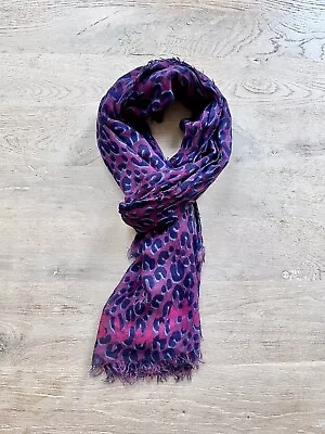 LOUIS VUITTON Stephen Sprouse Purple Leopard Scarf  GENUINE & AUTHENTIC • £595