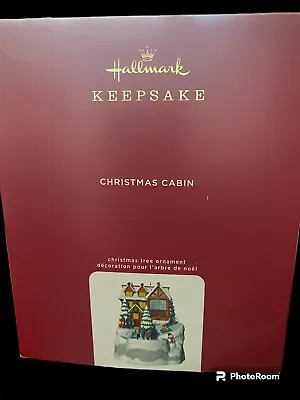 Hallmark Christmas Keepsake 2020 Christmas Cabin Ornament Light Sound Motion MIB • $69.99