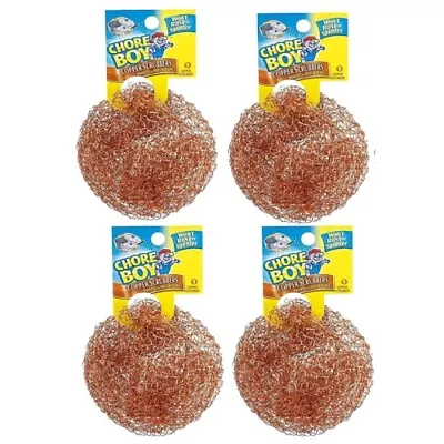 Chore Boy Copper Scrubber 100% Pure Copper Scrubbers New Steel Wool Scouring Pad • $7.99