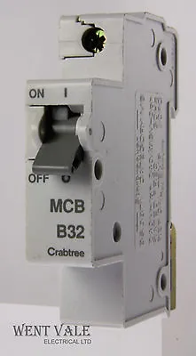 £9.35 • Buy Crabtree Starbreaker - 61/B32 - 32a Type B Single Pole MCB Used