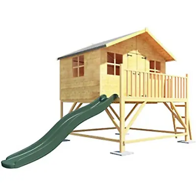 £735 • Buy Wooden Playhouse Kids Play Area With Ladder Outdoor Garden Toys 6x7 Wendy House