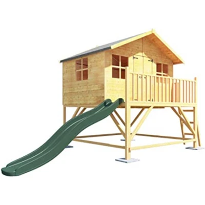 £735 • Buy Wooden Playhouse Kids Play Area With Ladder Outdoor Garden Toys 6x7 Wendy House